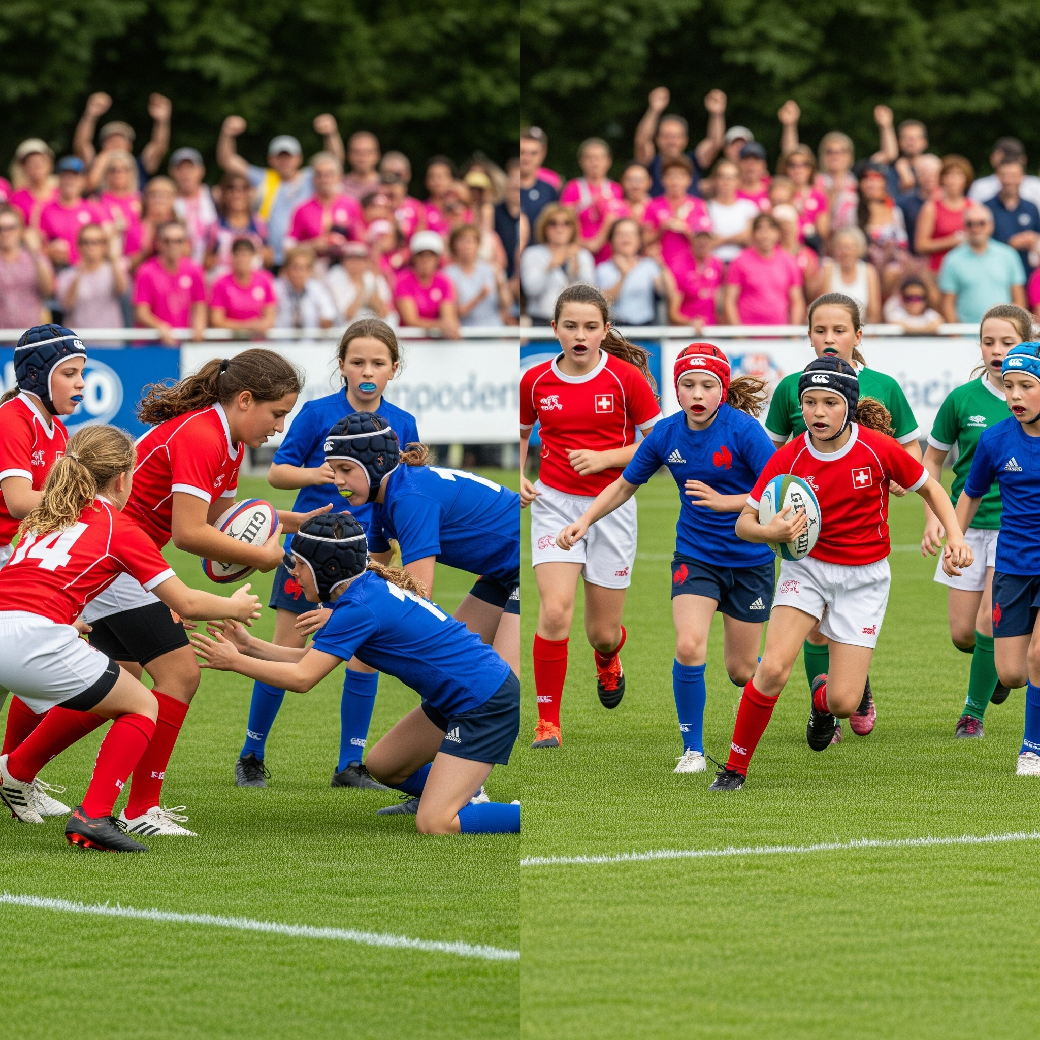 Rugby filles en cours de match